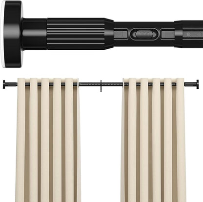 AIZESI 41-165 Inch Heavy Duty Black Tension Curtain Rod by AIZESITENSIONROD