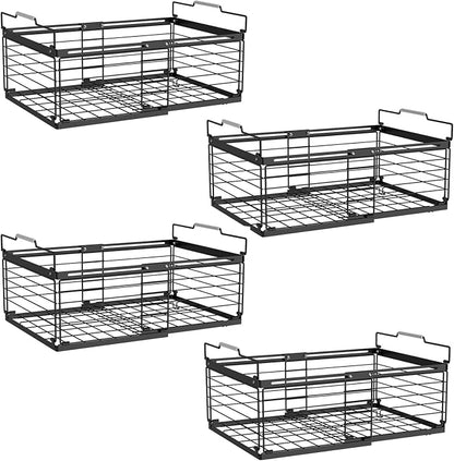 NADAMOO Freezer Organizer Bins, 4 Packs Large Expandable Stackable Chest by NADAMOO