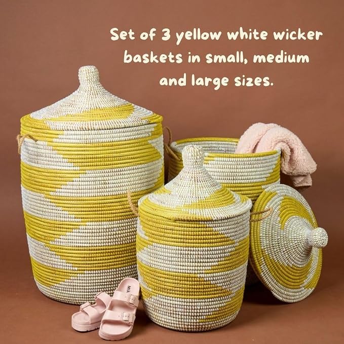 Tall Large Decorative Wicker Storage Basket - Image 7
