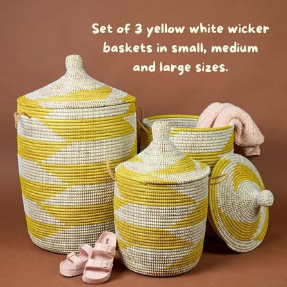 Tall Large Decorative Wicker Storage Basket - Image 4