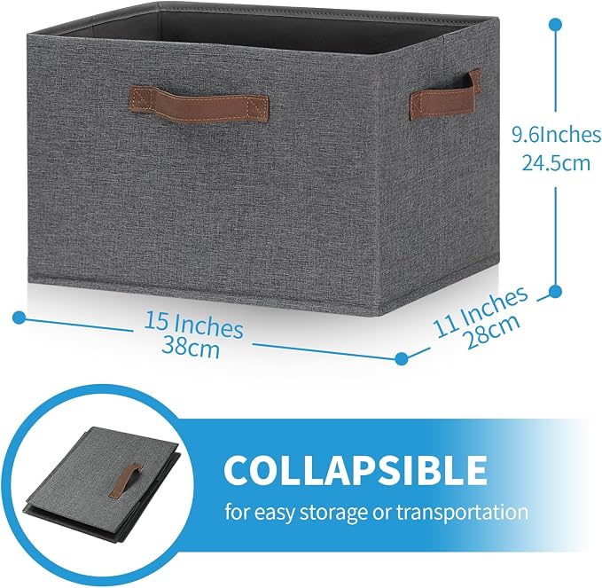 GhvyenntteS Large Fabric Storage Bins - Image 2