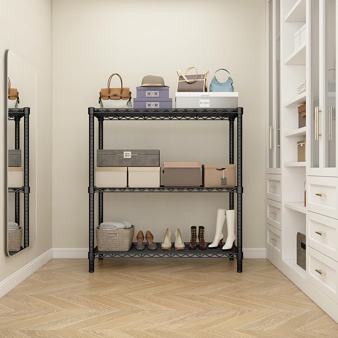 ROOMTEC 3-Tier Heavy Duty Wire Shelving Unit, 1200 lbs Total Capacity - Image 5