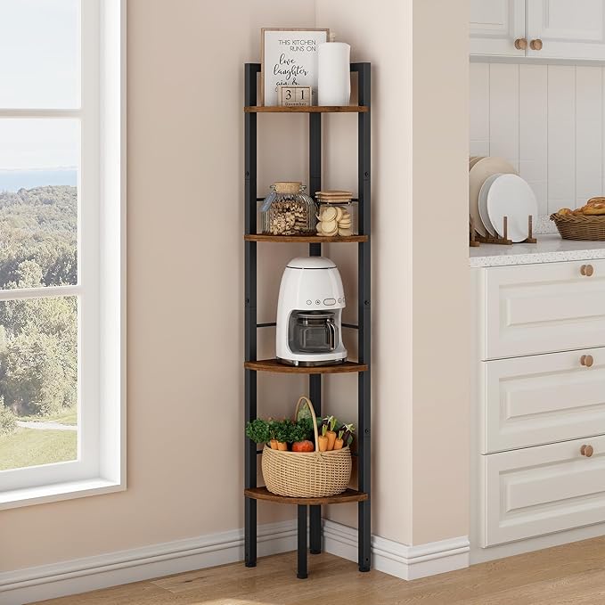 Tajsoon Corner Shelf Stand 4 Tier 48.5" by Tajsoon