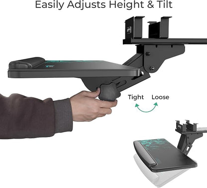 EUREKA ERGONOMIC Height Adjustable Mouse & Keyboard Tray Under Desk, 28x10'' - Image 9