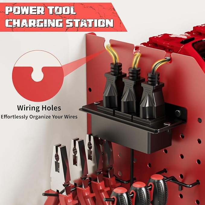 Power Tool Organizer with Charging Station Wall Mount, 3 Layer Expanded Heavy - Image 4
