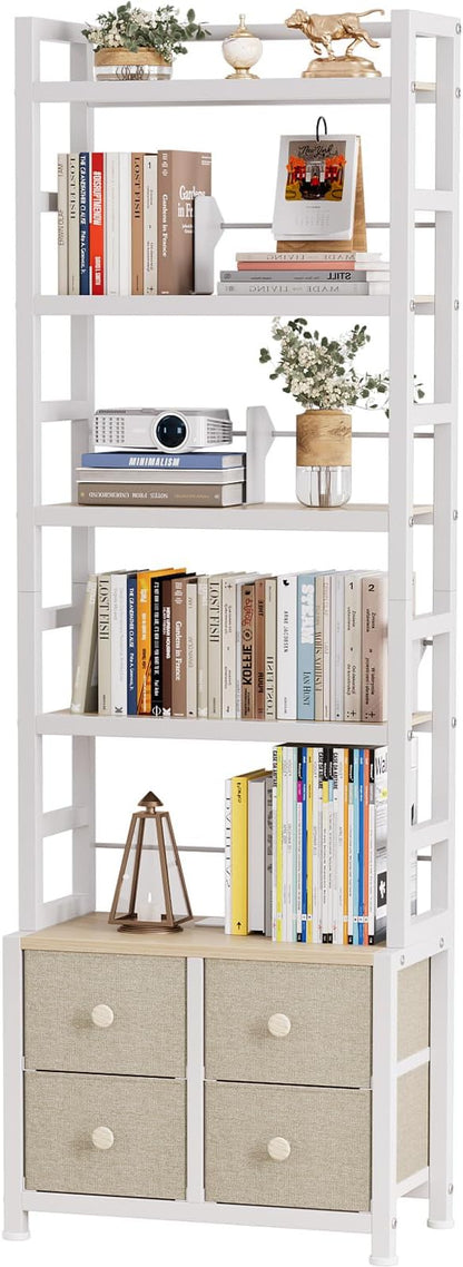 5 Tier Bookshelf, Modern Bookcase by Unknown
