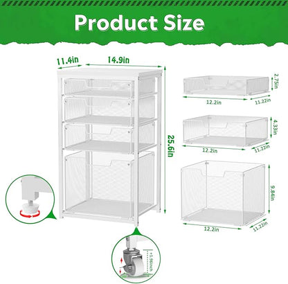 Sbanmao 4 Drawer Rolling File Cart - Image 3