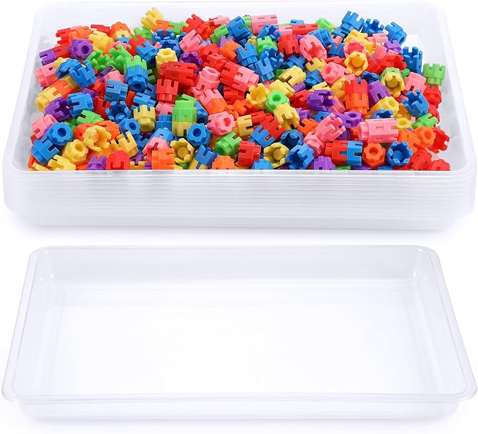 Hoteam 10 Pcs Flat Storage Organizer Tray Bin Paper Tray by Hoteam
