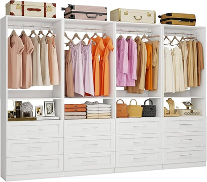 Closet System Sets of 4, 8FT-21FT Customizable Closet Organizer System - Image 9