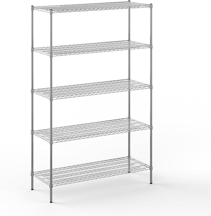 21" Deep x 54" Wide x 86" Height Wire Shelving Kit | 5-Tier | NSF Commercial by Regal+Altair