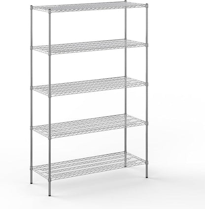 21" Deep x 54" Wide x 86" Height Wire Shelving Kit | 5-Tier | NSF Commercial by Regal+Altair
