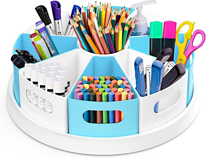 MeCids 360°Rotating Desk Organizers Homeschool Office Organization and Storage by MeCids