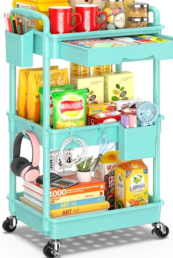 SUNALLY 3-Tier Rolling Cart by SUNALLY