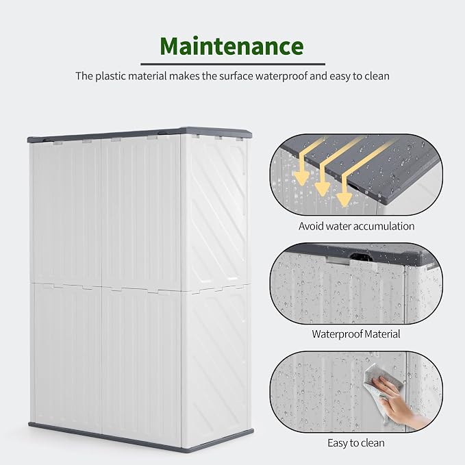 Macrout 50 Cu.Ft Plastic Outdoor Storage Cabinet - Image 6