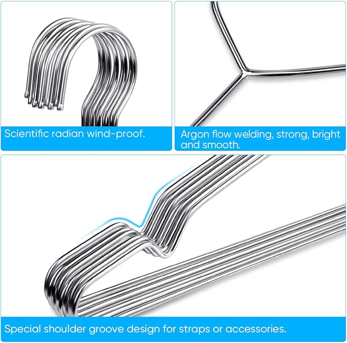 Fayleeko Stainless Steel Wire Hangers - Image 3