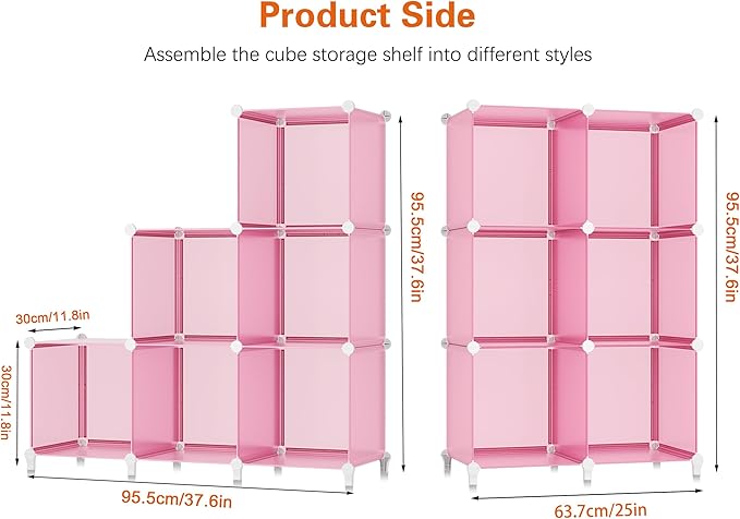HOMIDEC 6-Cube Storage Shelf, Storage Bookcase Bookshelf - Image 3