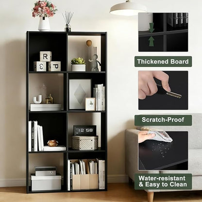 8 Cube Storage Organizer Shelf, Open Cube Bookshelf, Reversible Bookcase - Image 4