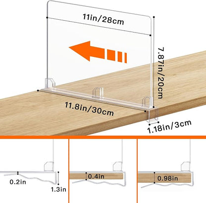 Fixwal 12 PCS Detachable Acrylic Shelf Dividers - Image 3