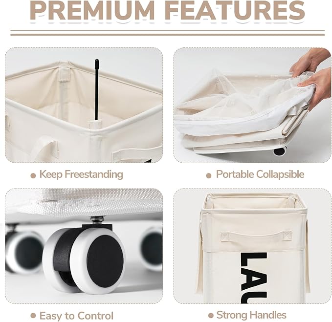 CHICVITA 75L Collapsible Laundry Hamper - Image 2