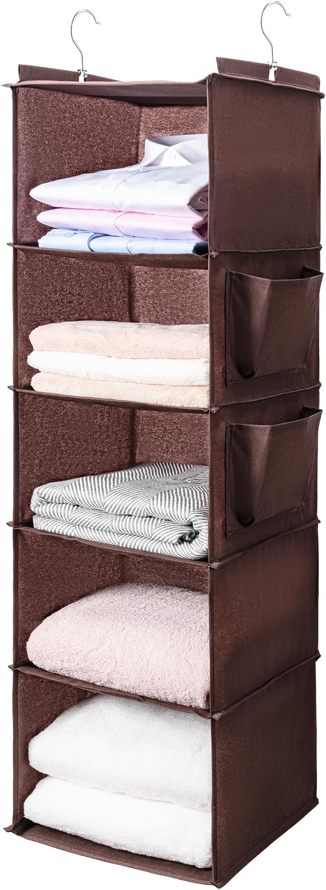 BOOMIBOO Hanging Closet Organize and Shelves，5-Hanging Shelf by BOOMIBOO