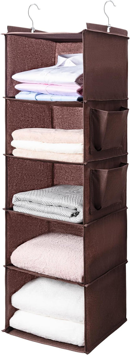 BOOMIBOO Hanging Closet Organize and Shelves，5-Hanging Shelf by BOOMIBOO