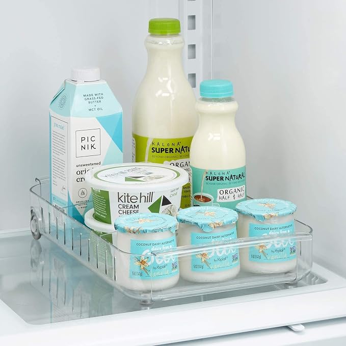 YouCopia RollOut Fridge Caddy BPA-Free Clear Rolling Refrigerator Organizer Bin - Image 7