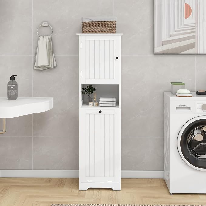 Tilt Out Laundry Hamper Cabinet, Hamper Cabinet Shelf - Image 4