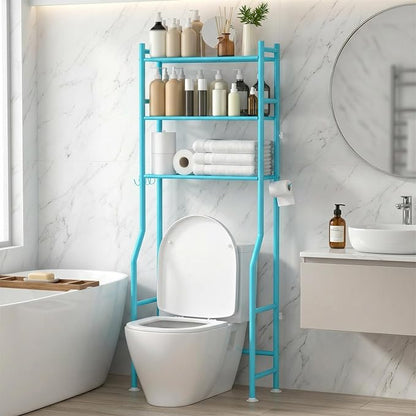 GloTika 3-Tier Over Toilet Storage, 150lb Capacity, Carbon Steel, Freestanding by QualityHomewareTimlessComfort