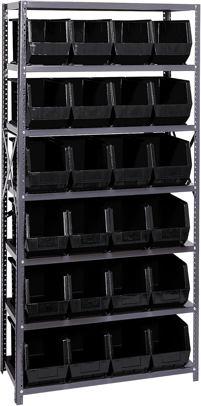 Quantum Storage Systems QSBU-265BK Giant Open Hopper Steel Shelving System by QuantumStorageSystems