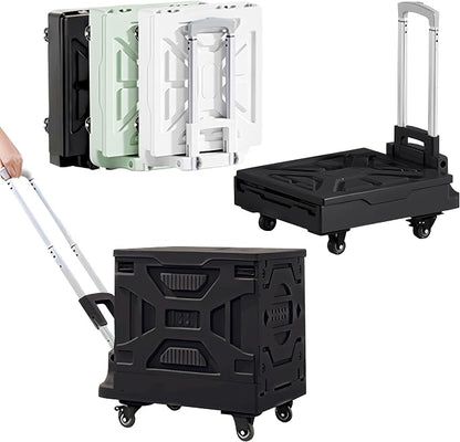 VECELO 16 GAL 2-in-1 Foldable Shopping Cart, Collapsible Utility Cart by VECELO