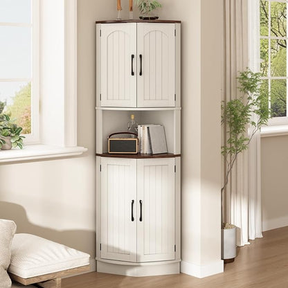 Tall Corner Cabinet, 64.7" Corner Storage Cabinet by HOKYHOKY