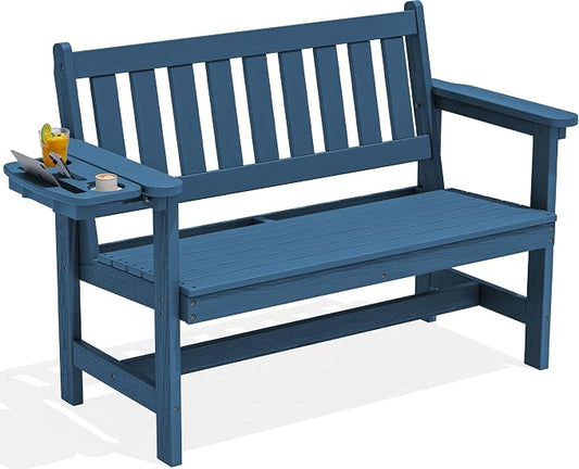 SERWALL HDPE Outdoor Bench, Weatherproof Porch Bench, 1 Pack, Suitable by SERWALL