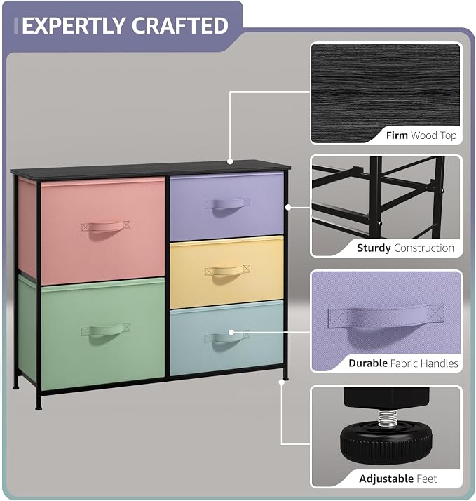 Sorbus Kids Dresser with 5 Drawers - Image 4