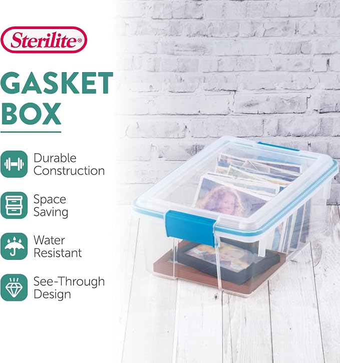 Sterilite 12-Pack Gasket Box, Weather-Resistant Storage Bins - Image 3