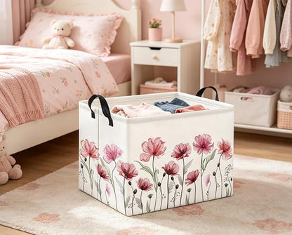 Rectangular Valentines Basket for Women Girls Storage Bin Organizer Box Shelf - Image 5