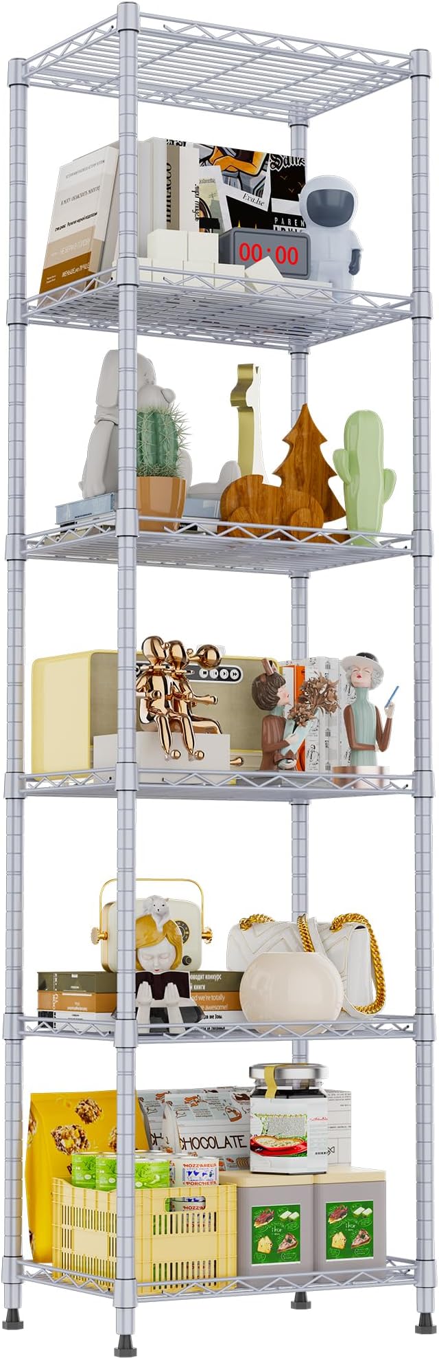 REGILLER 6 Wire Shelving Steel Storage Rack Adjustable Unit Shelves - Image 9