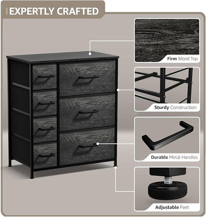 Sorbus Dresser with 7 Faux Wood Drawers - Image 4