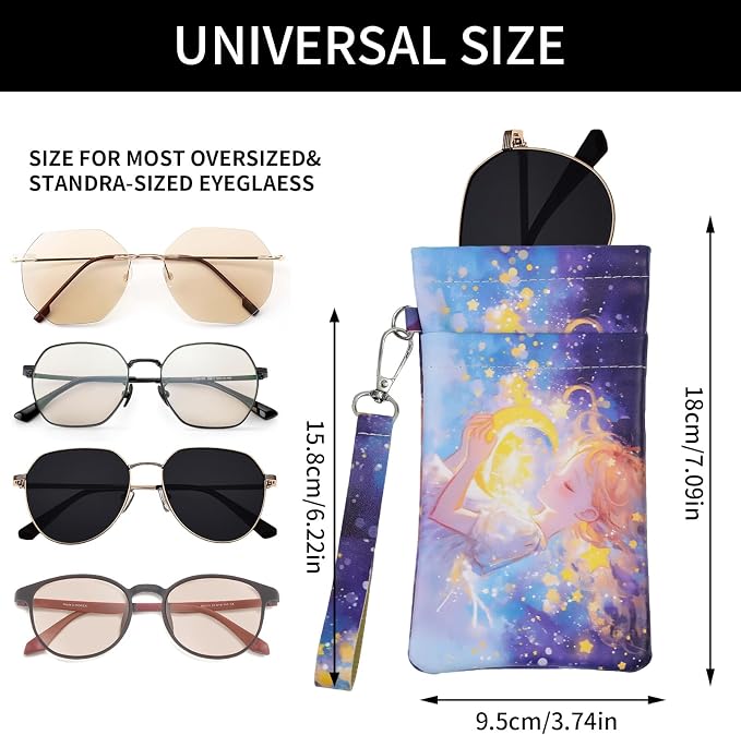 Double Eyeglass Case Soft Dual Glasses Case - Image 2