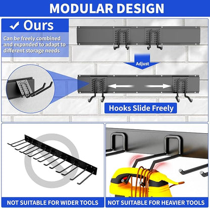 Garden Tool Organizer Wall Mount, 48inch Heavy Duty Garden Tool organizer - Image 4
