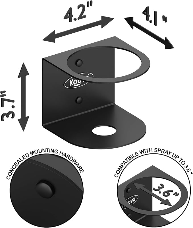 Koova All-Purpose Spray Bottle Holder | Easy Install Wall Mount - Image 4