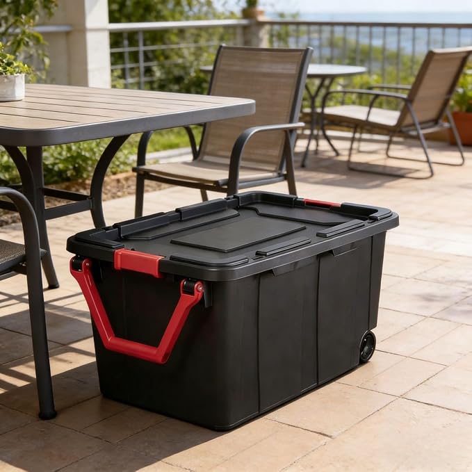 40-gallon wheeled plastic storage boxes - Image 7