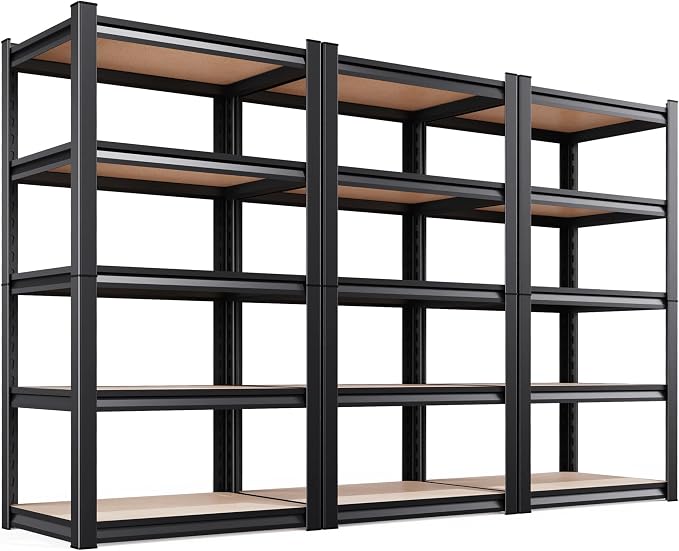 71.2''H Storage Shelves, 2000lbs Garage Shelving, Adjustable Heavy Duty by KORVENA