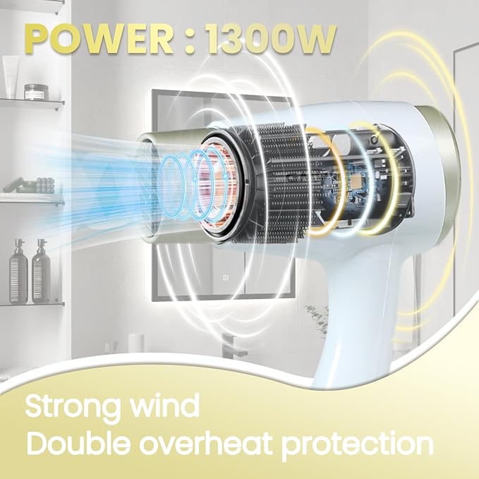 Wall Mounted Hair Dryer with USB Charging Port - Image 3