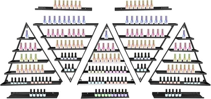 10PCS Black Triangular Nail Polish Racks, 5 Tiers Wall-Mounted Cosmetic Display by Unknown