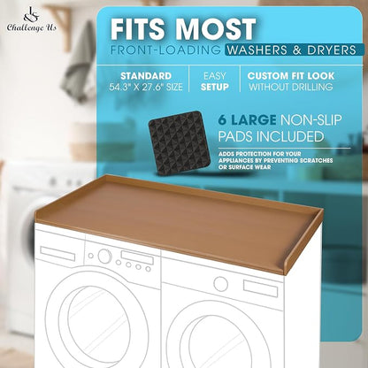 No-Installation HDPE Washer Dryer Countertop – Non-Slip, Anti-Scratch Laundry - Image 4