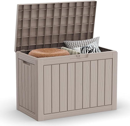 45 Gallon Large Deck Box, Resin Outdoor Storage Box by OutdoorLivingPerfected