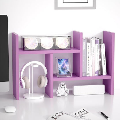 Jerry & Maggie Desktop Organizer Office Storage Rack Adjustable Wood Display by JERRYMAGGIE
