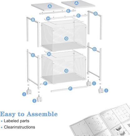 Sbanmao Letter/Legal Rolling File Cabinet, Rolling File Cart - Image 8