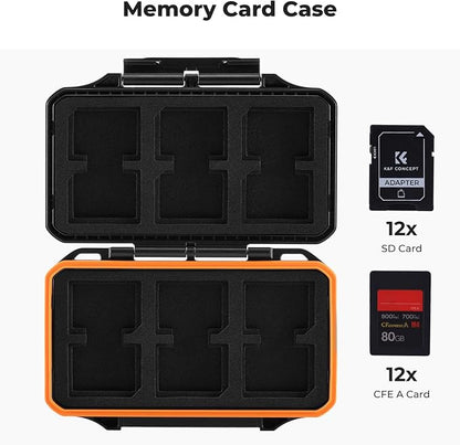 K&F Concept 24 Slots Memory Card Case, Water-Resistant Shockproof Memory Card - Image 2
