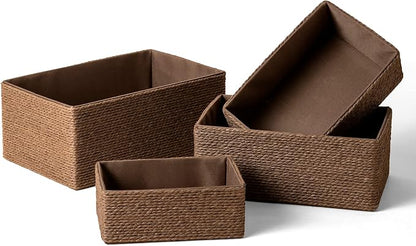 Paper Rope Woven Storage Basket Set of 4 by LaJol%C3%ADeMuse